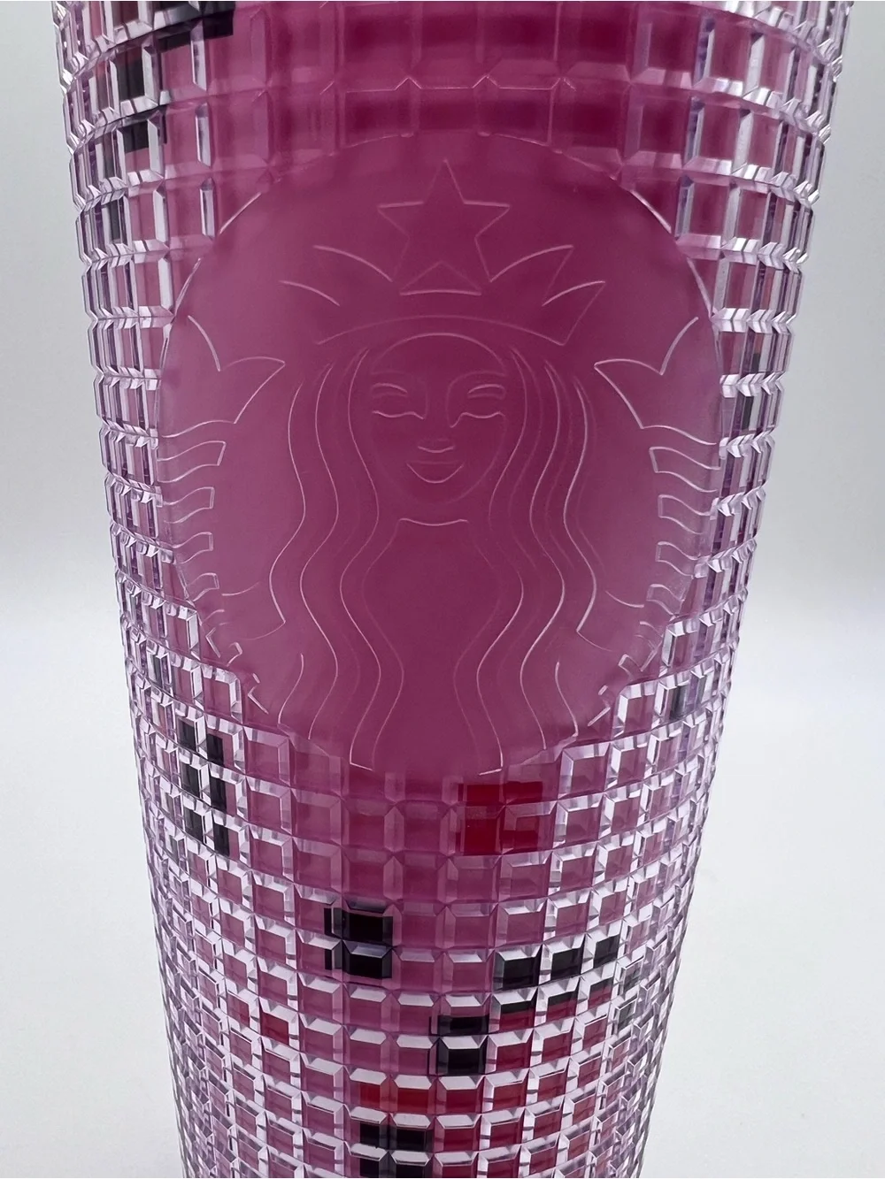 Starbucks Valentine’s Day 2025 Pink Pixel Tumbler with Red Accents